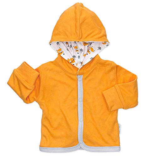 Baby Sweets Baby Jacke Mädchen & Jungen/Baby Übergangsjacke & Wendejacke mit Kapuze in Weiß-Orange als Baby Kleidung Neugeborene & Kleinkinder/Größe Newborn (56) von Baby Sweets