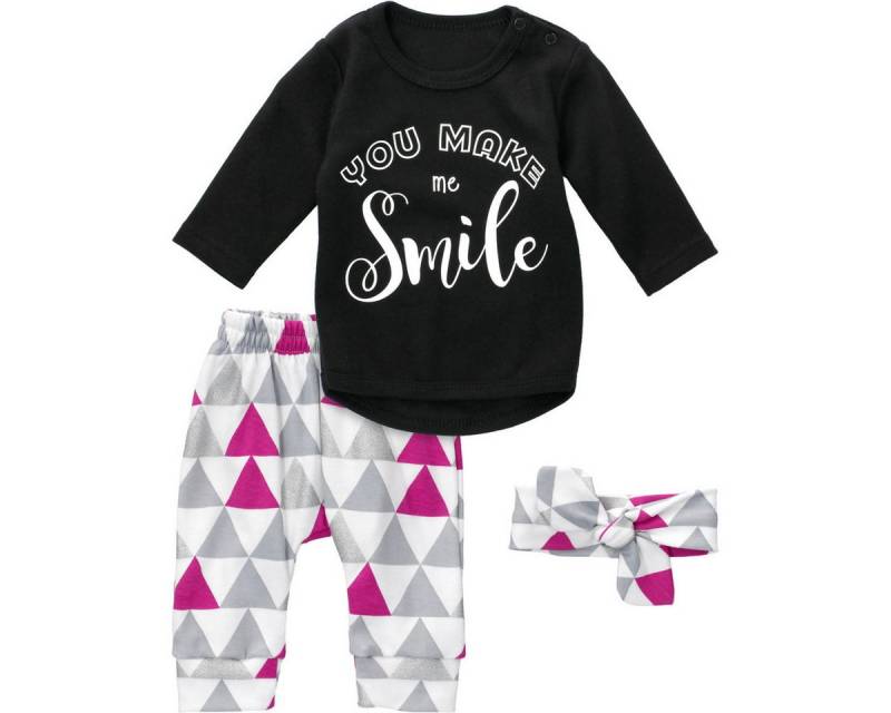 Baby Sweets Body You Make Me Smile Mädchen (3-tlg) Geschenkset, Erstausstattungsset, Babyerstausstattung, Baby Outfit von Baby Sweets
