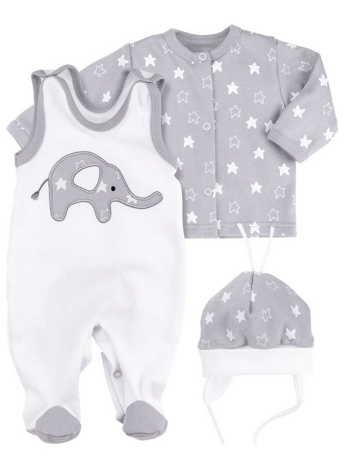 Baby Sweets Strampler Set Elefant Sterne (Set, 1-tlg., Shirt, Mütze, Strampler) von Baby Sweets