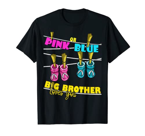 Gender Reveal Party Team Süss Pink Blau Bruder Baby Shower T-Shirt von Baby Überraschung