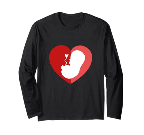 Baby in der Uterum. Schwanger Langarmshirt von Baby in der Uterum. Burger, Pizza, Shake