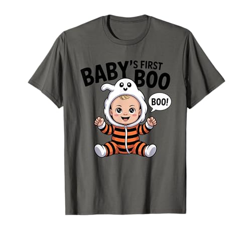 Baby 's First Boo Cute Halloween Ghost T-Shirt von Baby’s First Boo Cute Halloween Ghost By NKR