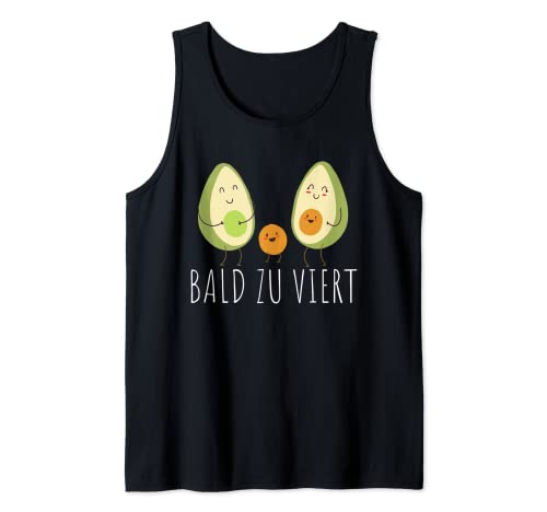 Bald Zu Viert Baby Schwangerschaft Avocado Überraschung Tank Top von Baby und Schwangerschaft