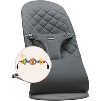 BABYBJÖRN Babywippe Bliss mit Holzspielzeug Anthrazitgrau von BabyBjörn