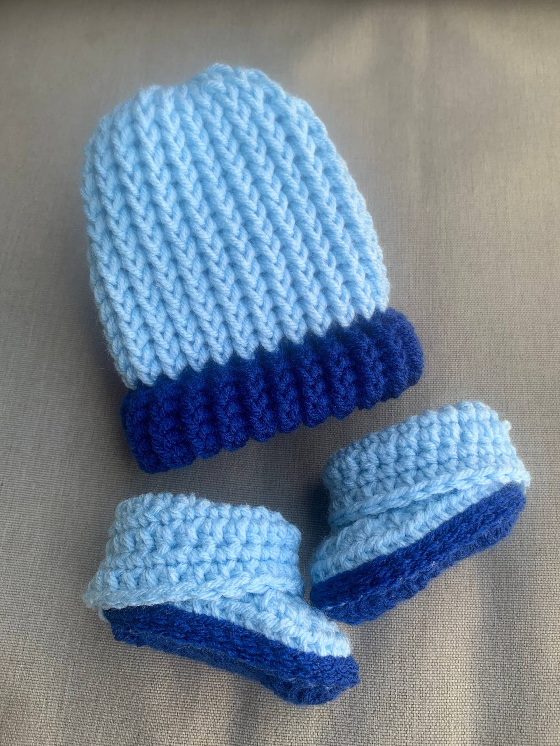 Gehäkelte Baby Booties Und Mütze, Neugeborenen Schuhe, Mädchen Booties, Häkel Beanie, Mütze von BabyBootieCrafts