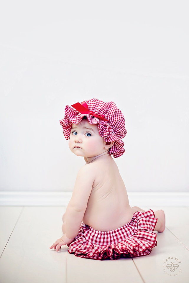 Bademop Hut Photo Prop Mütze Rot, Pink, Gelb, Blau, Grün, Lila Grössen Nb - 5T Kostenloser Versand von BabyDerby