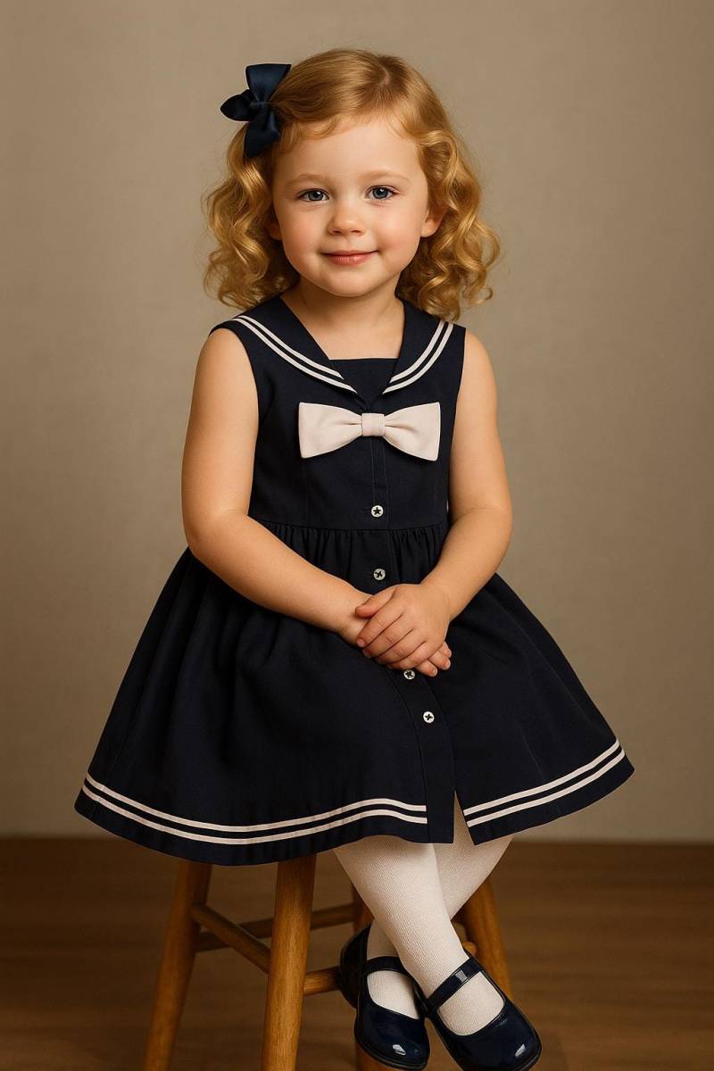 Vtg Good Lad Classic Nautical Navy Frühling Sommer Kleid - Gr. 5 Jahre von BabyDresser