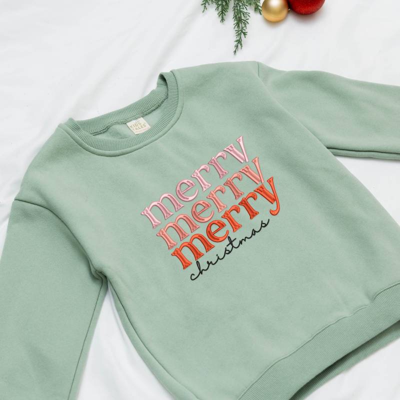 Gesticktes Weihnachts-Sweatshirt | Ferienkinder von BabyFashionbyDo
