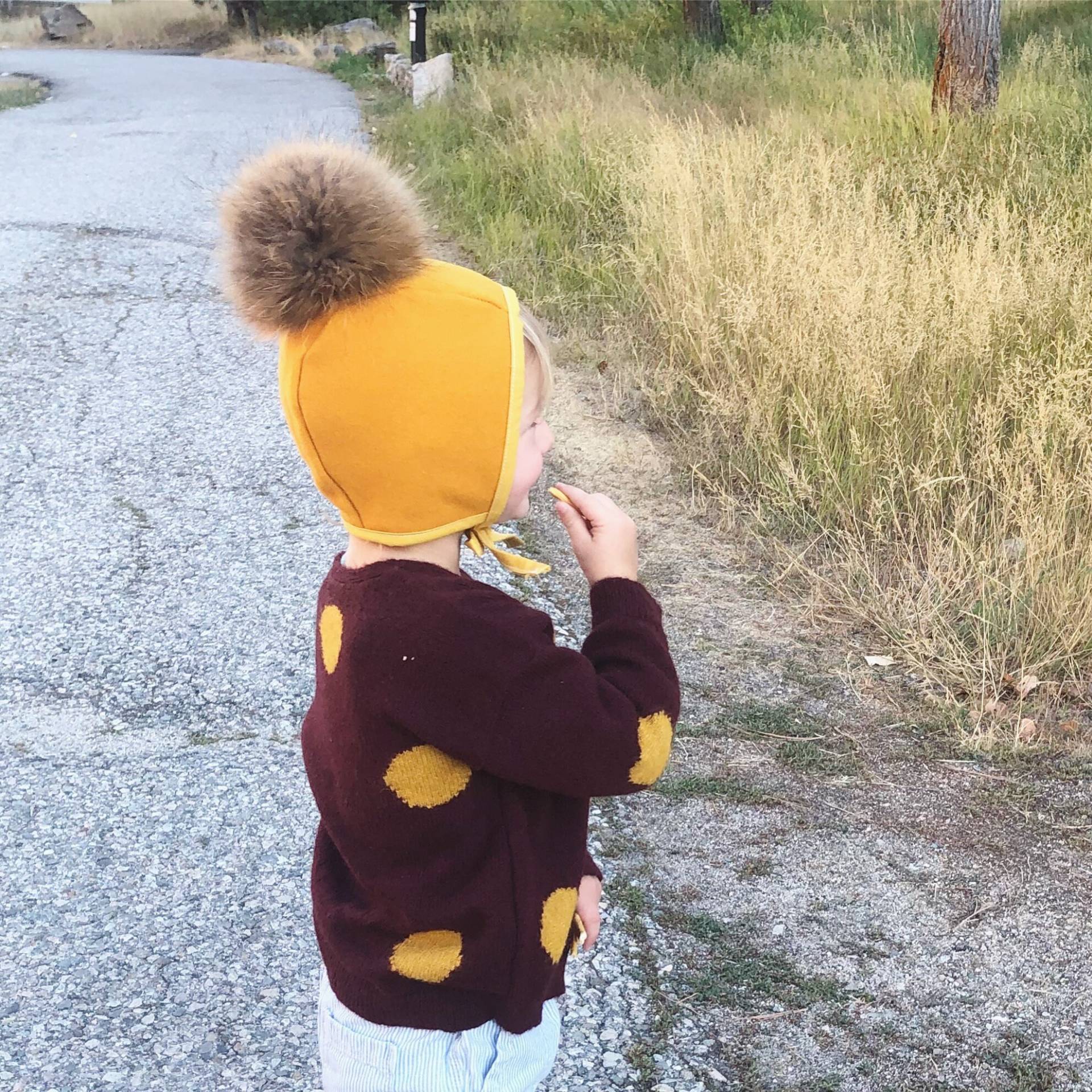 Senf Wolle Baby Motorhaube von BabyGrizzlyBoutique