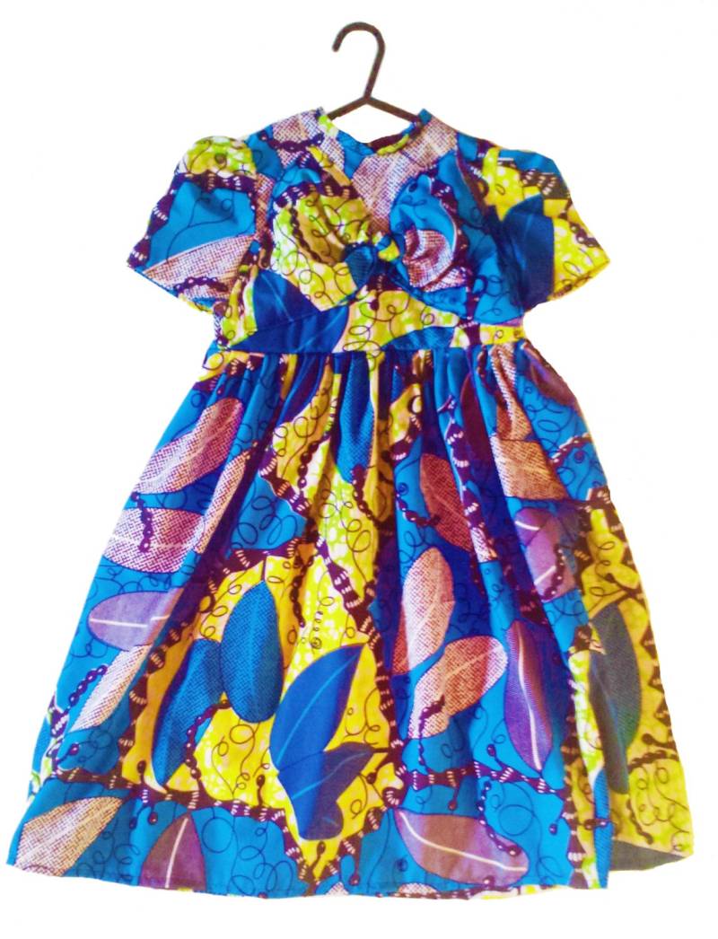 Blau & Grün Schleife, Cap Sleeve Kleid | 5Yrs Größe Blau & Grün Schleife, Cap Sleeve Kleid | 5Yrs Größe von BabyKhali