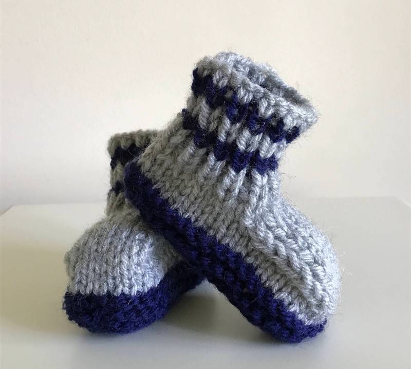 Babyschuhe Handgestrickt Weiche Wollschuhe, 0-6 Monate von BabyLadyGifts