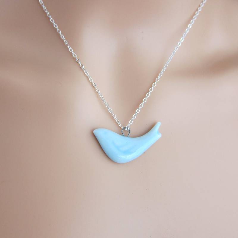 Bunter Vogel Keramik Halskette - Blauer Halskette, Kanarienvogel Spatz Rotkehlchen | R3A Bunter Vogel Keramik Halskette - Blauer Halskette, Kanarienvogel Spatz Rotkehlchen | R3A von BabyLovesPink