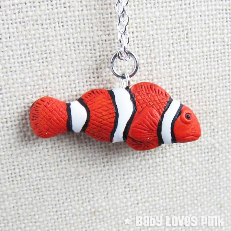 Clownfisch Keramik Halskette - Clownfisch, Nemo Fisch | R3A Clownfisch Keramik Halskette - Clownfisch, Nemo Fisch | R3A von BabyLovesPink
