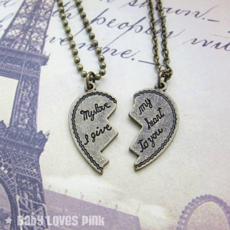 My Love I Give My Heart To You - Herzförmige Halskette Für Paare My Love I Give My Heart To You - Herzförmige Halskette Für Paare von BabyLovesPink