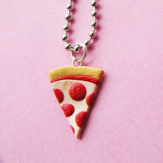 Pizza Halskette - Peperoni-Pizza | D1B1 von BabyLovesPink