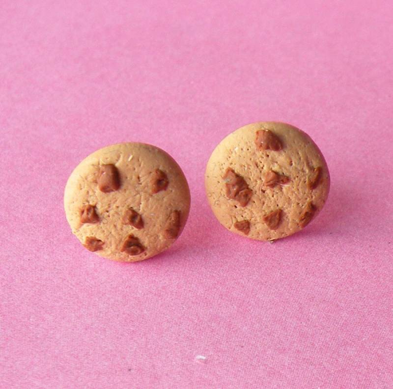 Schokoladenkeks Ohrstecker von BabyLovesPink