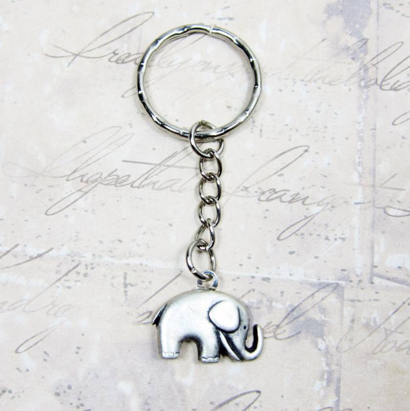 Silber Elefant Schlüsselanhänger Silber Elefant Schlüsselanhänger von BabyLovesPink