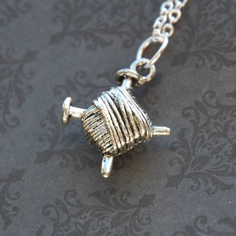 strickgarn Silber-Halskette | D3H4 strickgarn Silber-Halskette | D3H4 von BabyLovesPink