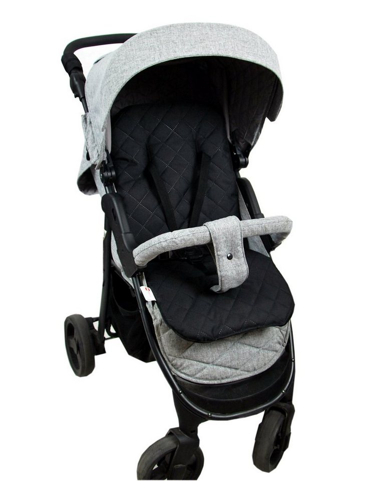 BabyLux Kinderwagenaufsatz Matratze für Kinderwagen Babywanne Buggy Sitzauflage Auflage, 1. Schwarz Pik von BabyLux