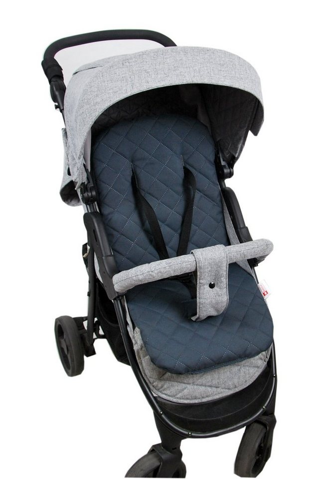 BabyLux Kinderwagenaufsatz Matratze für Kinderwagen Babywanne Buggy Sitzauflage Auflage, 4. Grau Pik von BabyLux