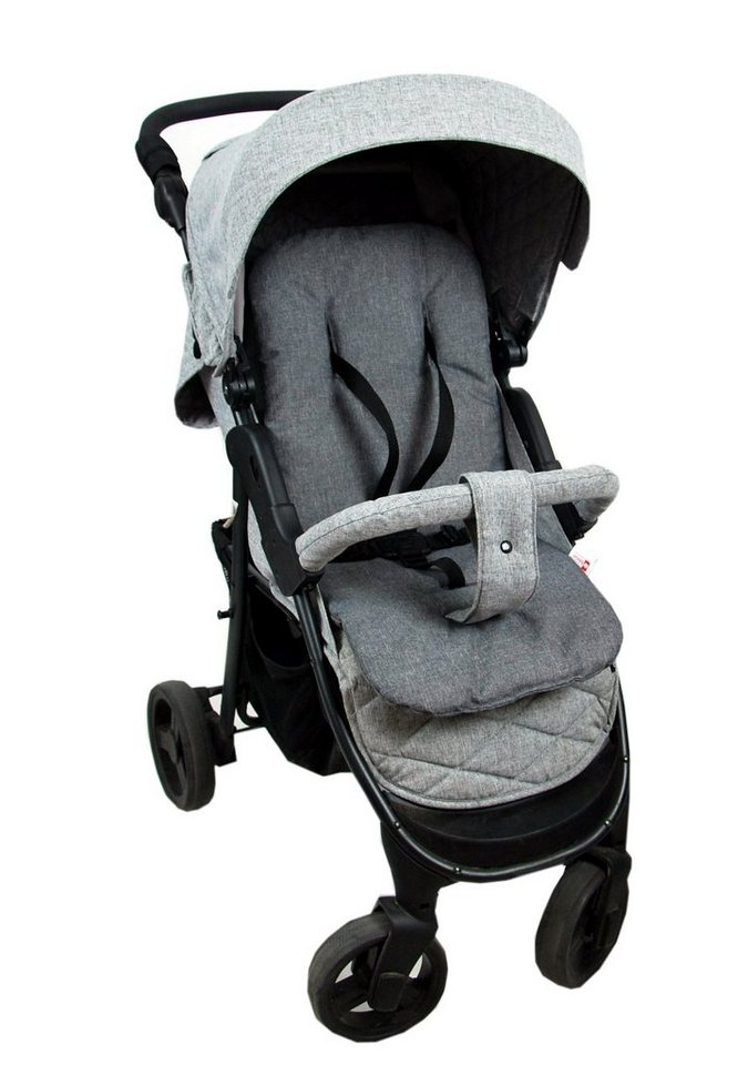 BabyLux Kinderwagenaufsatz Matratze für Kinderwagen Babywanne Buggy Sitzauflage Auflage, 55. Grey Flex von BabyLux