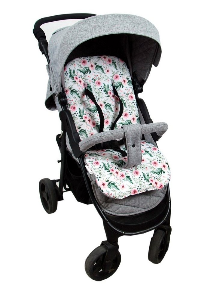 BabyLux Kinderwagenaufsatz Matratze für Kinderwagen Babywanne Buggy Sitzauflage Auflage, 73. Blumen von BabyLux