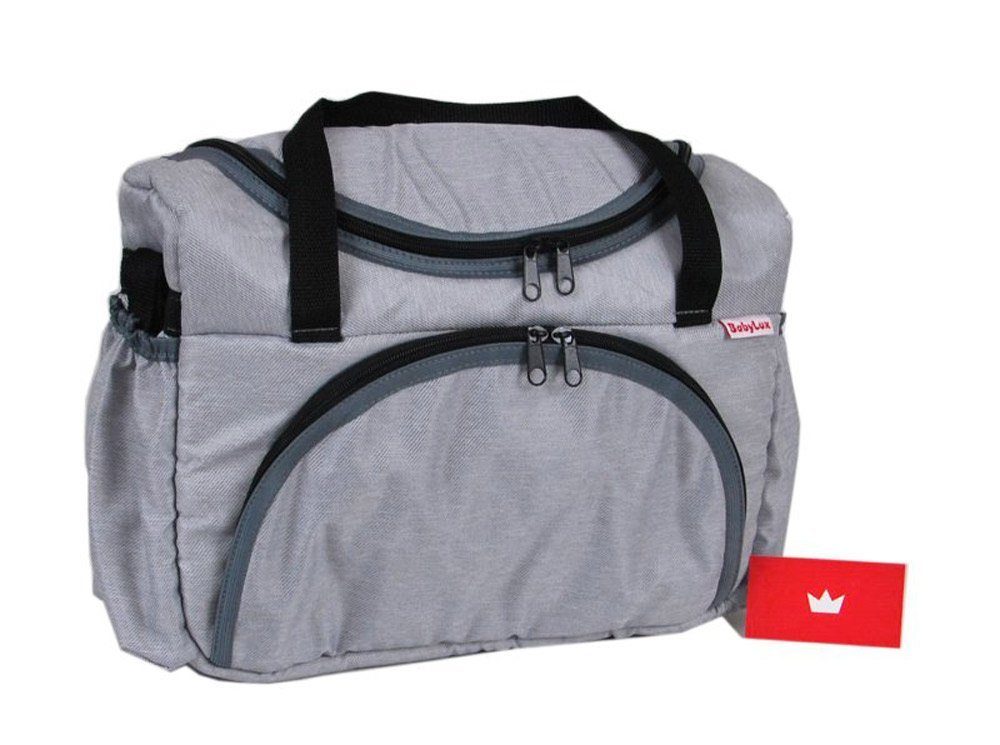 BabyLux Wickeltasche BABYLUX Kinderwagentasche WICKELTASCHE Pflegetasche Windeltasche, 53. JEANS Grau hell von BabyLux