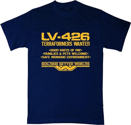 Men T Shirt - LV-426 Terraformers Wanted Outdoor Reunion Family Sweatshirt Concise T-Shirt Navy 3XL von BabyPaper