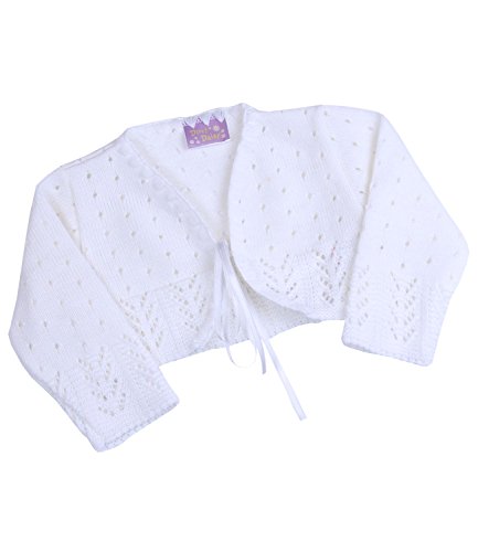 BabyPrem Babykleidung Bolero Jäckchen Pullover 80 / 88cm Weiss von BabyPrem