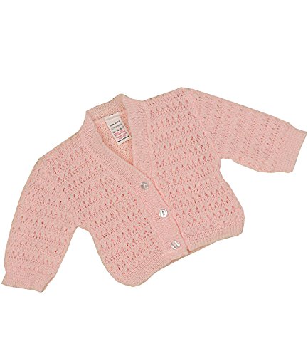 BabyPrem Babykleidung Neugeborene - 6 Monate Strickjäckchen Pullover Spitzenartig ROSA 0-3 von BabyPrem