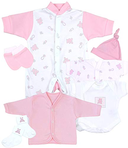BabyPrem Frühchen, kleine Frühgeborene Kleidung 7-teiliges Geschenkset ROSA 38-44cm von BabyPrem
