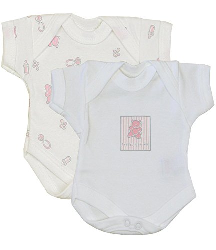 BabyPrem Frühchen Baby Kleidung 2 Bodies Body Mädchen 0-32cm ROSA TEDDY PREM 0 von BabyPrem