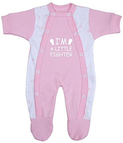 BabyPrem Frühchen Baby Kleidung Schlafanzüge Strampler Kleine Kämpfer 32-38cm ROSA 0.7-1.6kg von BabyPrem
