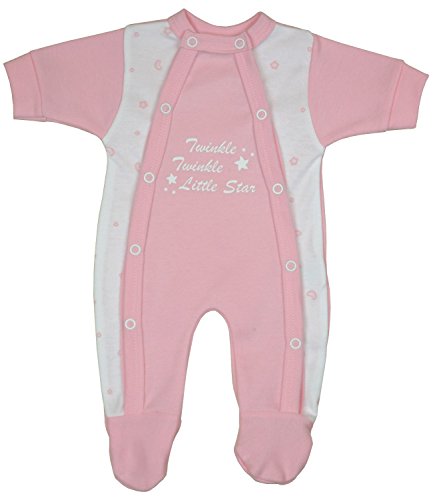 BabyPrem Frühchen Baby Kleidung Schlafanzüge Strampler Kleiner Sterne 32-38cm ROSA von BabyPrem