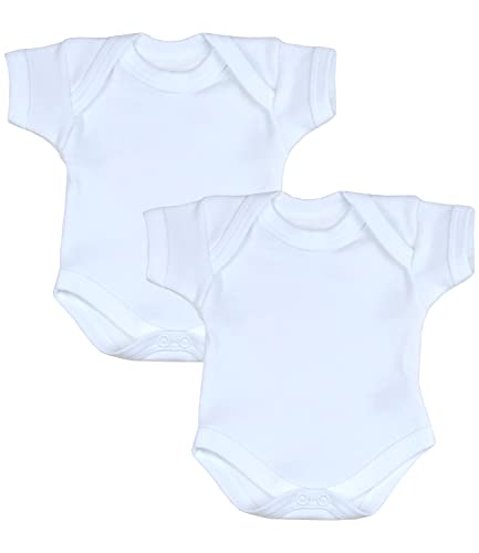 BabyPrem Frühchen Kleine Frühgeborene Baby Kleidung 2 Bodies Body Jungen Mädchen 0-32cm 2 Weiß von BabyPrem