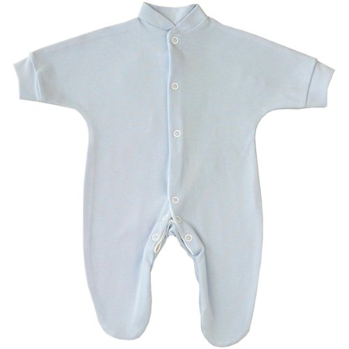 BabyPrem Frühchen Kleine Frühgeborene Baby Kleidung Schlafanzüge Strampler Einfarbig 0-24cm BLAU P00 von BabyPrem