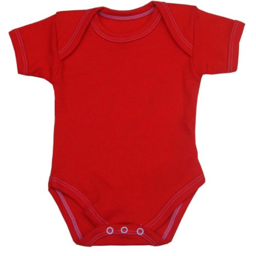 Einfarbiger Baby-Body für Neugeborene, 12 Monate, 1 Stück, rot, 0-3 Monate von BabyPrem