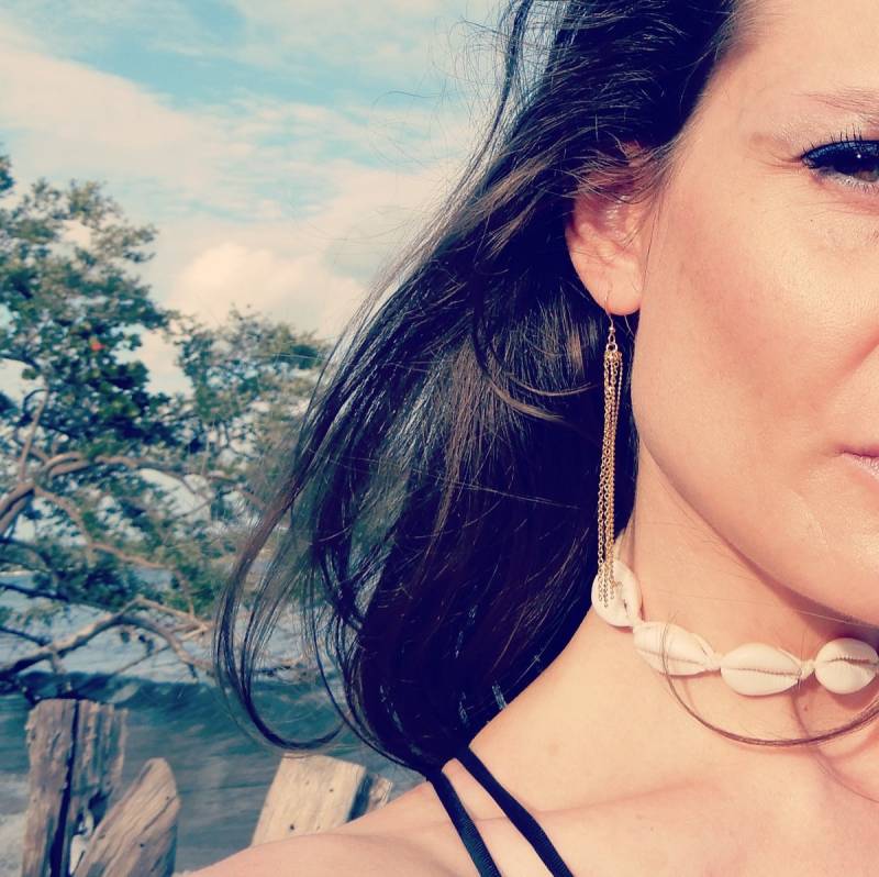 Dünne, Lange Ketten, Vergoldete Hakenohrringe von BabyRuthinFlorida