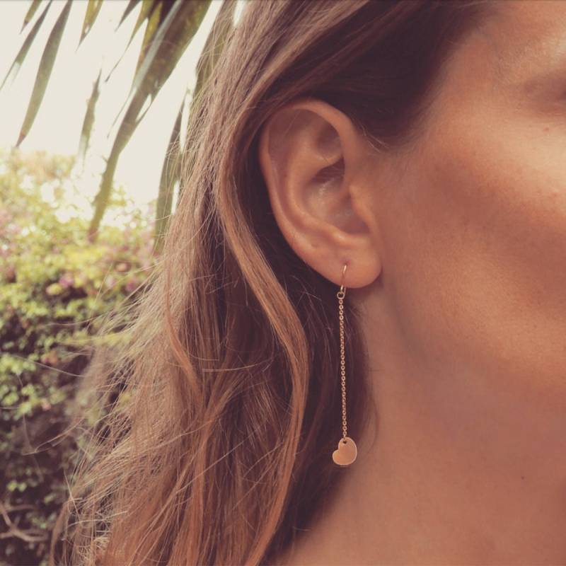 Elegante Lange Kette 14Kt Gold Gefüllt Herz Haken Ohrringe von BabyRuthinFlorida