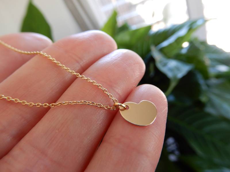 Elegante Zierliche 14Kt Gold Gefüllt Herz Vergoldet Dünne Kabelkette Schichtung Kurze Halskette von BabyRuthinFlorida