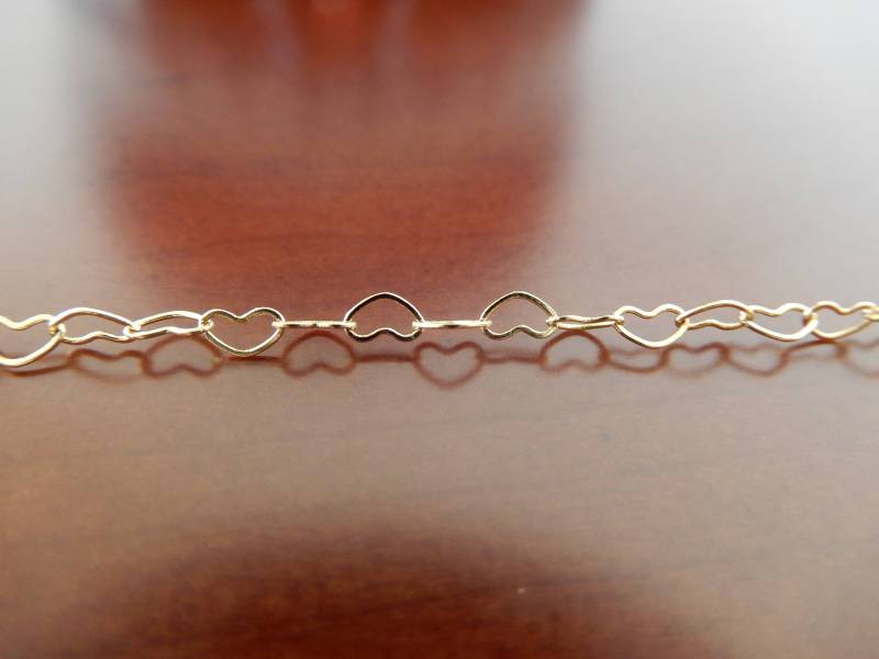 Glänzend Zarte Vergoldete Herz-Form-Kabel-Kette-Armband von BabyRuthinFlorida