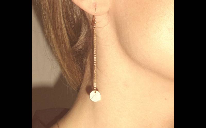 Gold Plated Nadeleinfädler Haken Scheibe Ohrringe von BabyRuthinFlorida