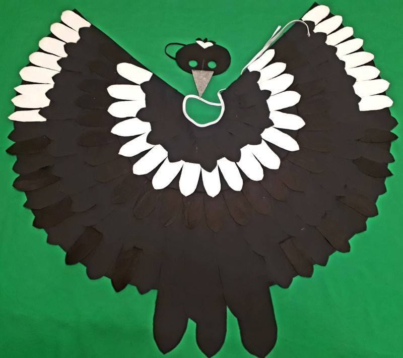 Fasching Kostüme Vogel Adler Habicht Falke Raubvogel Rabe Elster Schwalbe Amsel von BabySmileShop