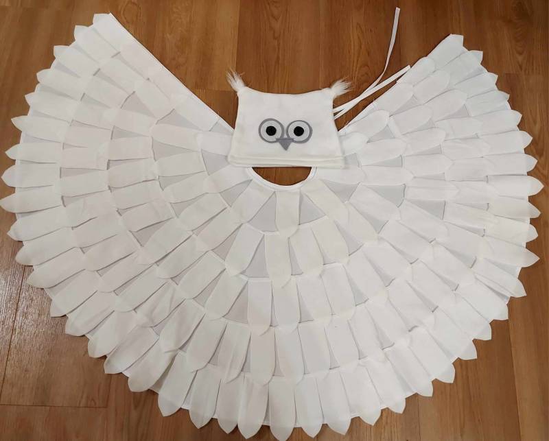 Fasching Kostüme Vogel Eule Eulin Schneeeule in Weiß von BabySmileShop