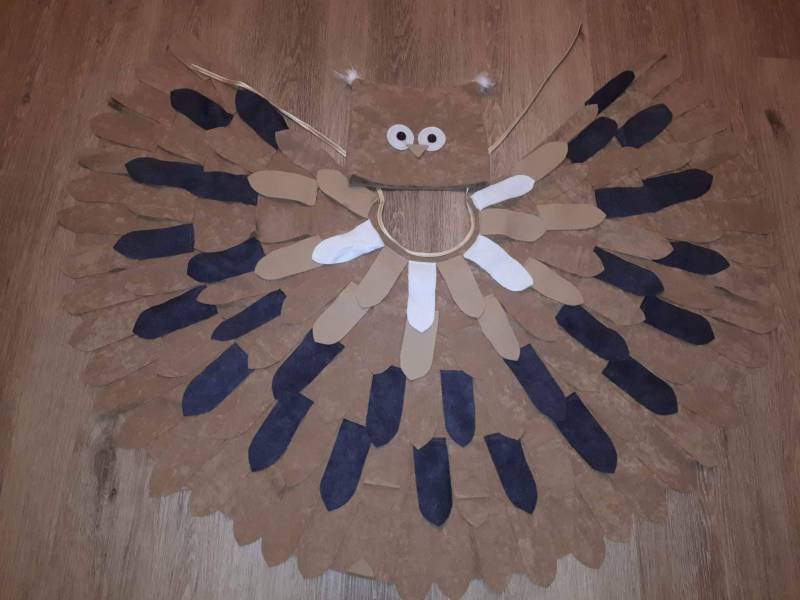 Fasching Kostüme Vogel Eule Uhu Raubvogel von BabySmileShop