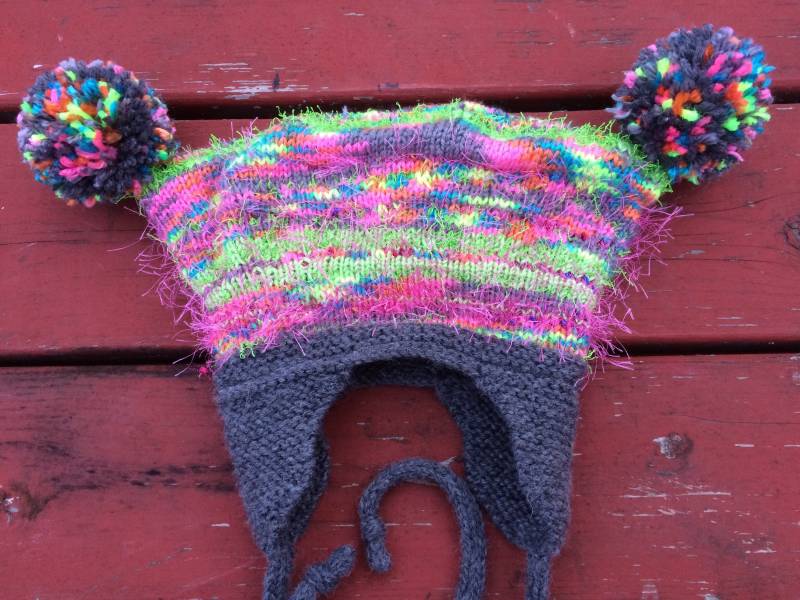 Flauschige Pom Ohrklappe Hut 2-3 Jahre von BabyToesbyChristy