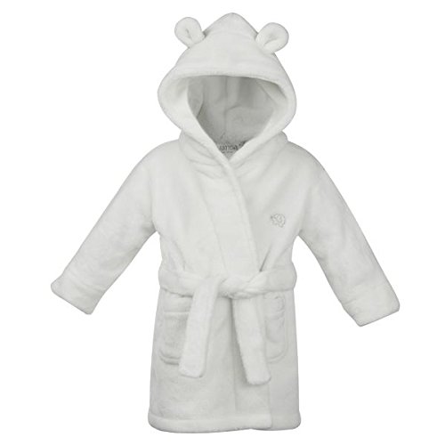 Style Mixx Baby/Jungen/Mädchen Bademantel mit Ohren, Fleece, superweich - WHITE 18C204, 18-24 Monate von BabyTown
