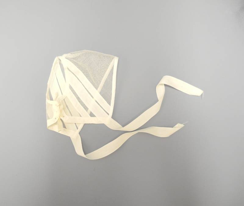 Vintage 1920S Tüll Baby Mütze in Elfenbein - Grösse 0-6 Monate von BabyTweeds