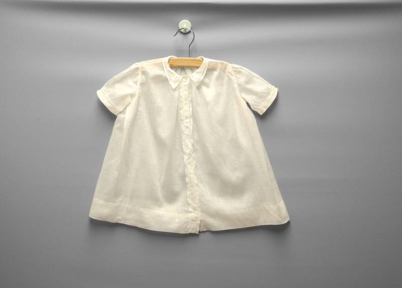 Vintage 1920S Baby Kleid Blush Rosa Baumwoll Spitze - Grösse 12 Monate von BabyTweeds