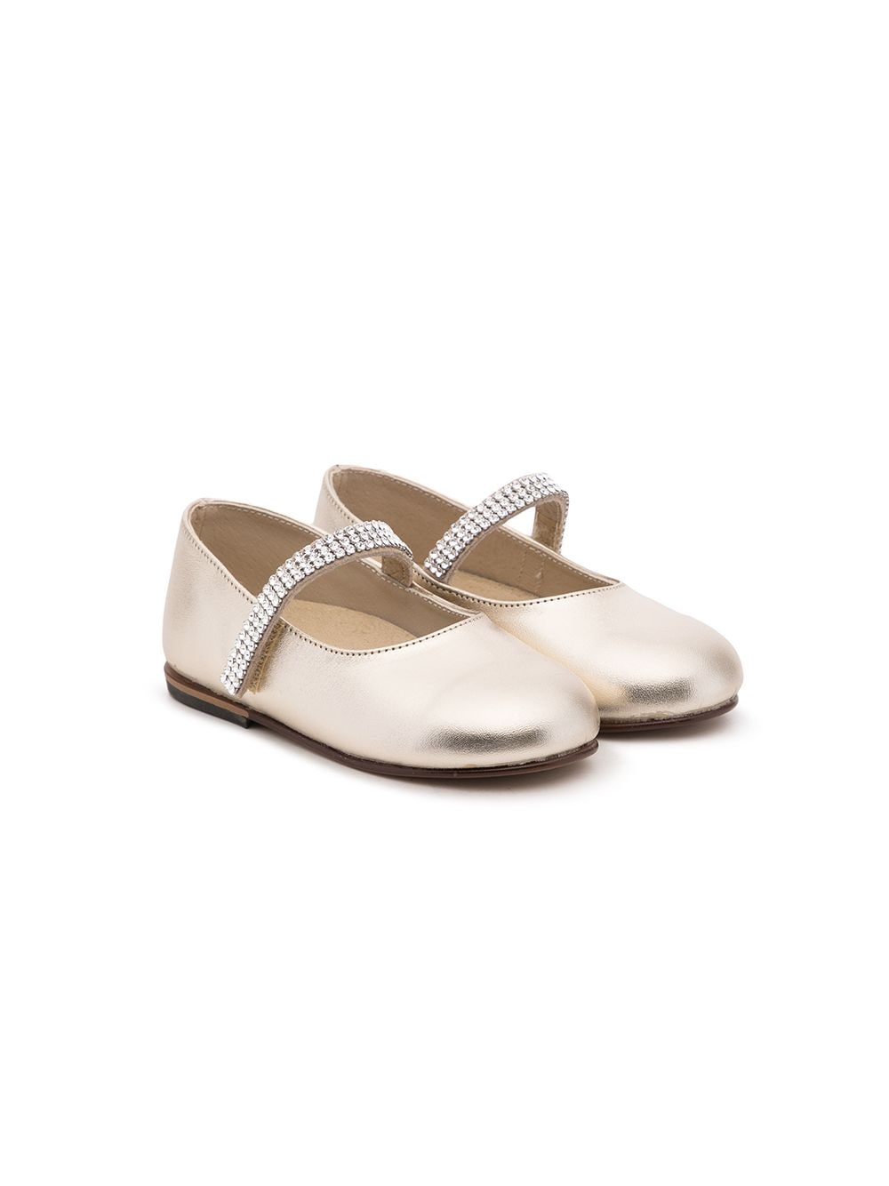 BabyWalker Ballerinas mit Kristallverzierung - Gold von BabyWalker